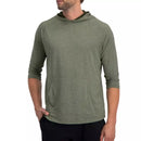 THREE SIXTY SIX MEN'S 3/4 SLEEVE HOODIE PULLOVER - SIZE: MEN 3XL - OLIVE GREEN - Brand New
