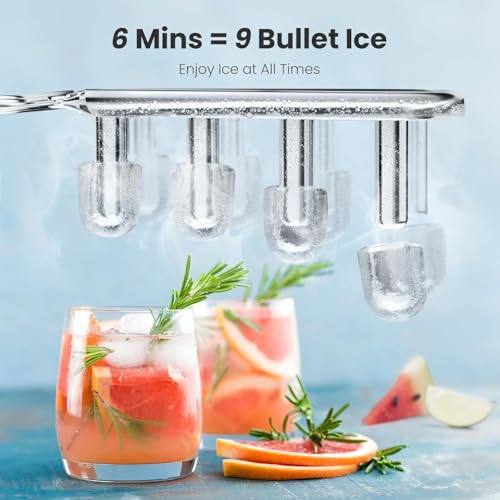 KISMILE ICE MAKERS COUNTERTOP WITH CARRY HANDLE - BLACK - Like New