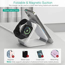 ORIA 3 IN 1 FOLDABLE WIRELESS CHARGER FAST PAD CHARGING STATION IOS - WHITE - Like New