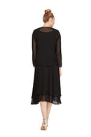 116184 S.L. Fashions Women's Mother of The Bride Dress with Embellished Neckline - Brand New