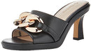THE DROP WOMEN'S ZENA BUCKLE HEEL SANDAL SIZE WOMEN 8.5 BLACK - Brand New