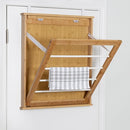 Honey-Can-Do Wall-Mounted Clothes Drying Rack Bamboo Collapsible 23wx27.25h - Like New