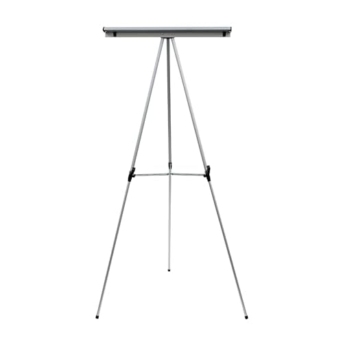 MasterVision 3-Leg Lightweight Telescoping Display Easel, FLX09102MV - Silver - Like New