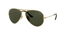 RAY BAN UNISEX RB3025 CLASSIC - GOLD-ON-BLACK/GREEN ORB3025-BLK/GREEN - Like New