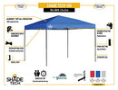 SHADE TECH II ST100 10'X10' INSTANT CANOPY 157379DS BLUE - Like New