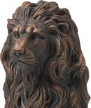 Glitzhome 20.75"H MGO Guardian Sitting Lion Statue - Brown - Like New