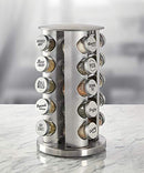 Kamenstein Revolving 20-Jar Countertop Rack Tower Organizer - Silver/Silver - Brand New