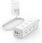TESSAN SURGE PROTECTOR POWER STRIP USB TESSAN FLAT PLUG 15 FT EXTENSION - WHITE - Like New