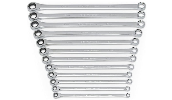 GEARWRENCH GEAWRENCH 12 PC GEARBOX XL RATCHETING WRENCH SET, METRIC - SILVER - Like New
