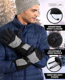 TOUGH OUTDOORS SKI & SNOW GLOVES - SIZE: MEN S - BLACK GRAY - Like New