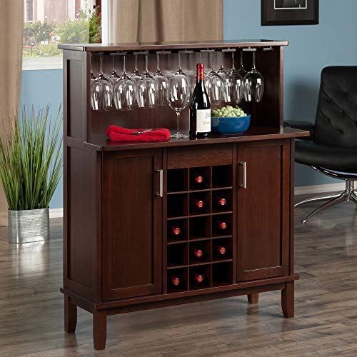 WINSOME BEYNAC BAR CAPPUCCINO WINE CABINET - CAPPUCCINO - Like New