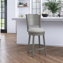 HILLSDALE FURNITURE CLARION WOOD COUNTER HEIGHT SWIVEL STOOL, 4541-826 - GRAY - Like New