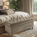 Homepop Home Decor | Tufted Ainsley Button Storage Ottoman Bench with Hinged Lid - Like New