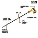 DEWALT 20V MAX* CONCRETE VIBRATOR, PENCIL (DCE531M1) - MULTI,YELLOW - Like New