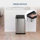 ELLO&ALLO 13 GALLON KITCHEN TRASH CAN WITH ROLL UP LID AUTOMATIC TOUCHLESS - Brand New