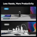 THUNDERGO 330W USB C CHARGER FAST COMPACT 3-PORTS PD-130PT - BLACK - Like New