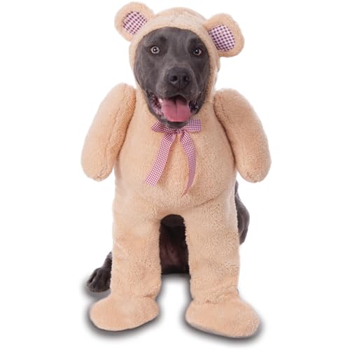 RUBIES WALKING TEDDY BEAR PET COSTUME FOR DOGS OR CATS, XL - BROWN - Like New
