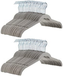 Amazon Basics Space Saving Slim Velvet Hangers Sturdy 100 Pack Gray/Silver - Brand New