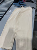 BLUE ICE HEAVYWEIGHT WIDE LEG LOOSE FIT FLEECE SWEATPANTS,SIZE: WOMEN XL - CREAM - Brand New