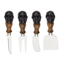 ONEIDA ONEIDA SKULL MIRROR CHEESE KNIFE SET 3.5 IN SILVER WITH BLACK HANDLE - Like New
