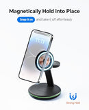 PEXXUS MAGNETIC 3-IN-1 WIRELESS CHARGER FOR PHONE W309 - BLACK - Like New