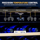 NewAir 24" Wine Cooler, 46 Bottle Dual Zone Wine Refrigerator - Stainless Steel - Like New