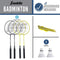 FRANKLIN SPORTS, Outdoor Backyard, Beach Badminton Set, 52632X,  Adults Kids - Like New