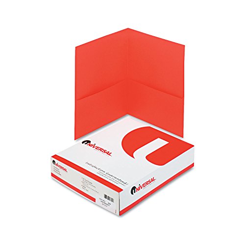 UNIVERSAL TWO-POCKET PORTFOLIO EMBOSSED LEATHER GRAIN PAPER 11 X 8.5 25/BOX - Brand New