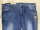 BLUE ROCK FLEX JEANS 4-WAY STRETCH - SIZE: MEN 42X31 - DARK WASH/BLACK LINING - Brand New