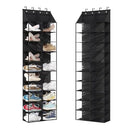 MEGACHOICE 10 TIER OVER THE DOOR SHOE SHELVES OXFORD FABRIC HANGING SHOE RACK - Like New