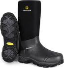 DRYCODE MENS RUBBER BOOTS, 5.5MM NEOPRENE WATERPROOF - 7 - BLACK/WHITE/YELLOW - Like New