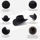 Western Express Felt Finish Cowboy Hat - Cattleman Style with Stylish Band - Brand New
