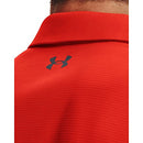 UNDER ARMOUR MEN'S TECH GOLF POLO PHOENIX FIRE/PITCH GRAY SIZE 3XL - Brand New