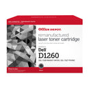 OFFICE DEPOT REMANUFACTURED BLACK TONER CARTRIDGE REPLACEMENT FOR DELL D1260 - Brand New