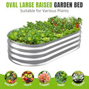 Sponvatt Raised Garden Bed -Outdoor Galvanized Large Metal Raised Gardening Box - Like New