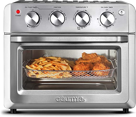 Gourmia Toaster Oven Air Fryer Combo 7-in-1 1550 watt 19.8L GTF7580 Silver - Like New