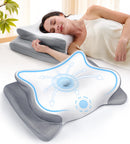 EKIFT EASE NOW CERVICAL NECK PILLOW FOR PAIN RELIEF - GRAY - Like New