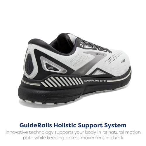BROOKS MEN’S ADRENALINE GTS 23 SHOES - OYSTER/EBONY/ALLOY - SIZE 12/11 - Like New