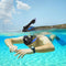 UNIGEAR SNORKEL MASK FULL FACE DIVING ANTI-FOG - SIZE: MEN S/M - BLACK/BLUE - Like New