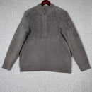 BAREFOOT DREAMS COZYCHIC GRAY MIXED SHEARLING PULLOVER SWEATER 2X - GLACIER GRAY - Brand New