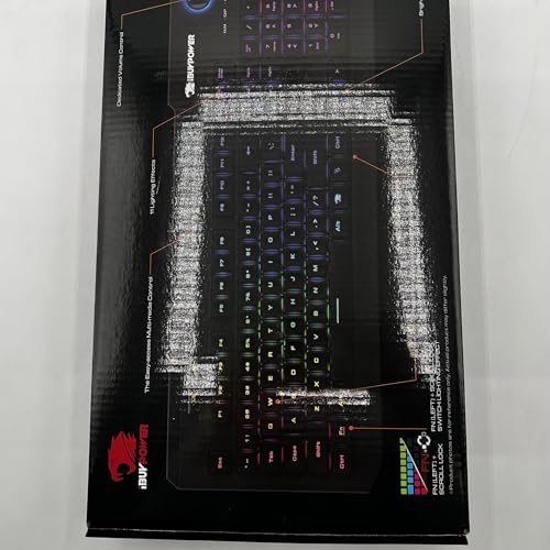 IBUYPOWER ARES M2 RGB BACKLIT USB WIRED GAMING KEYBOARD - BLACK - Like New