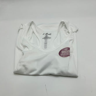 GALAXY BY HARVIC MOSTING TANK TOP BREATHABLE WICKING - SIZE: WOMEN M - WHITE - Brand New