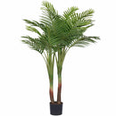 SOFTFLAME 4FT ARECA PALM ARTIFICIAL TREE TROPICAL POTTED PLANTS - GREEN - Like New