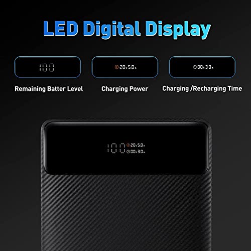 BASEUS LAPTOP POWER BANK 100W BLADE USB C PORTABLE 20000MAH PPBLD100-X - BLACK - Like New
