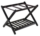 WINSOME REESE LUGGAGE RACK, STORAGE SHELF, NO ASSEMBLY - ESPRESSO - Like New
