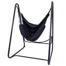 SUNNYDAZE DECOR PATIO HAMMOCK CHAIR WITH STAND, A-FRAME, 350lbs - BLACK - Like New