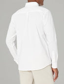 IZOD UNIFORM YOUNG MEN'S LONG SLEEVE BUTTON-DOWN OXFORD SHIRT - SIZE: M - WHITE - Brand New