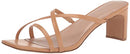 THE DROP WOMEN'S AMELIE STRAPPY SQUARE TOE HEELED SANDAL - SIZE 8.5 - DOE TAN - Like New