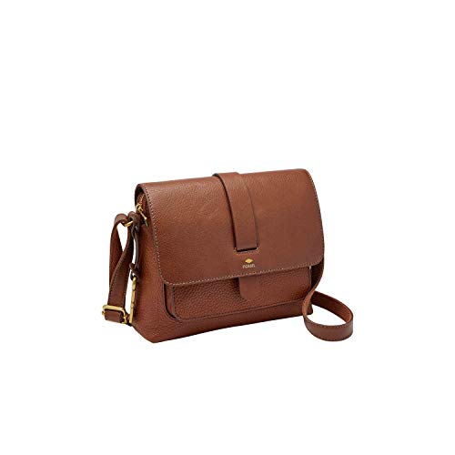 ZB7878200 FOSSIL KINLEY SMALL CROSSBODY BROWN - Brand New