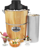 Elite Gourmet EIM916X Old Fashioned 6 Quart Vintage Wood Bucket Electric Ice - Like New